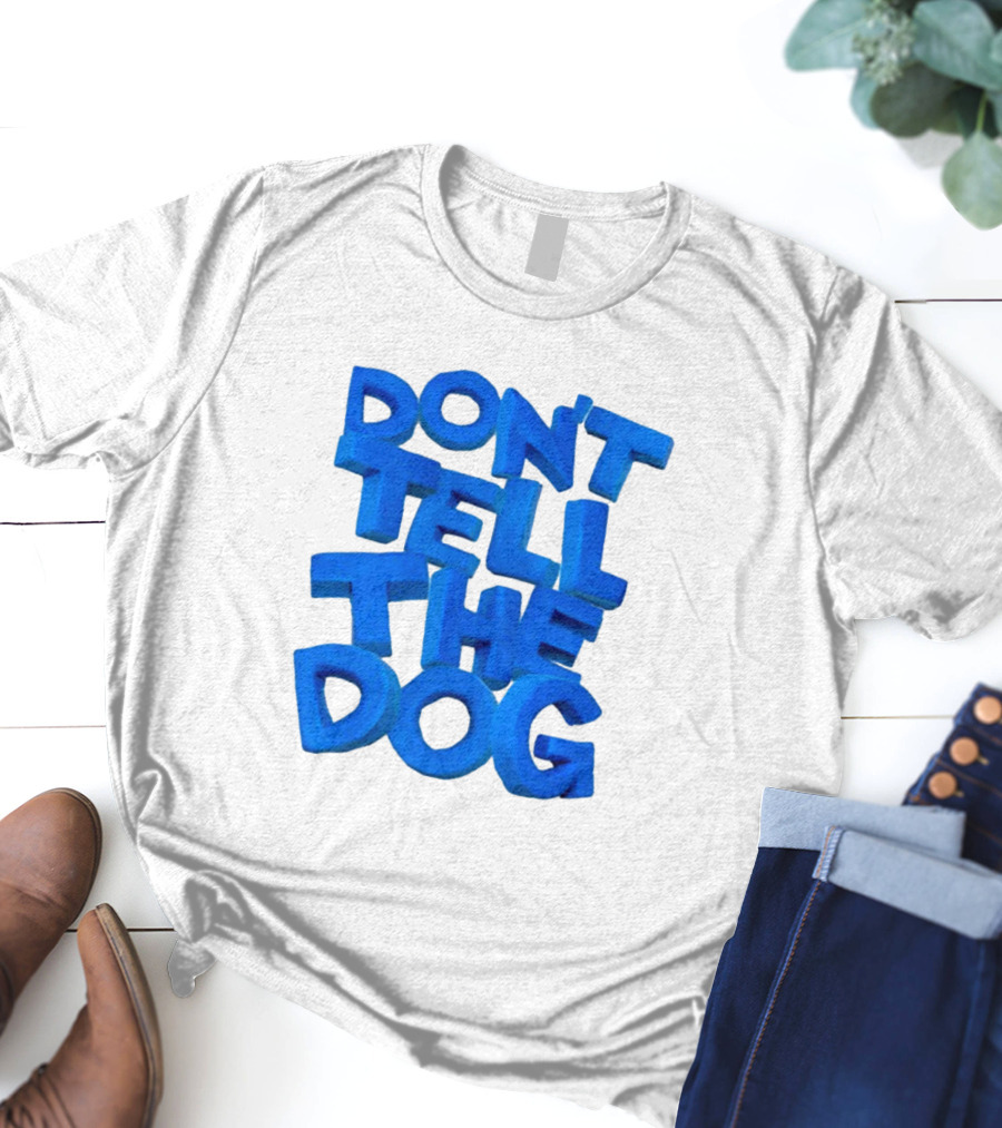 James Marriott Don't Tell The Dog Blue Text White Album T-Shirt