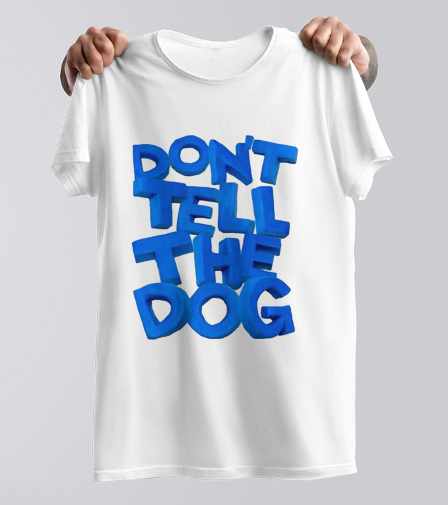 James Marriott Don't Tell The Dog Blue Text White Album T-Shirt