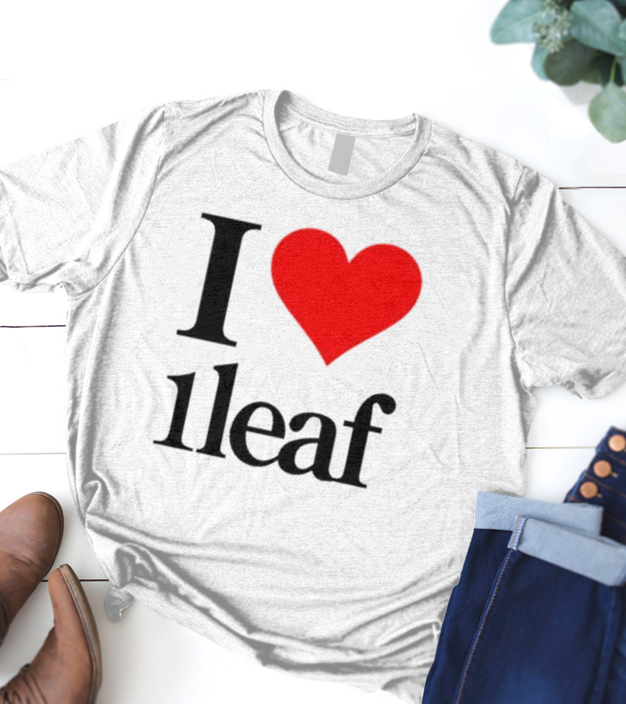I Heart 1Leaf Bold Red Love Statement T-Shirt