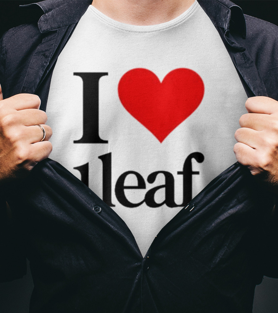 I Heart 1Leaf Bold Red Love Statement T-Shirt
