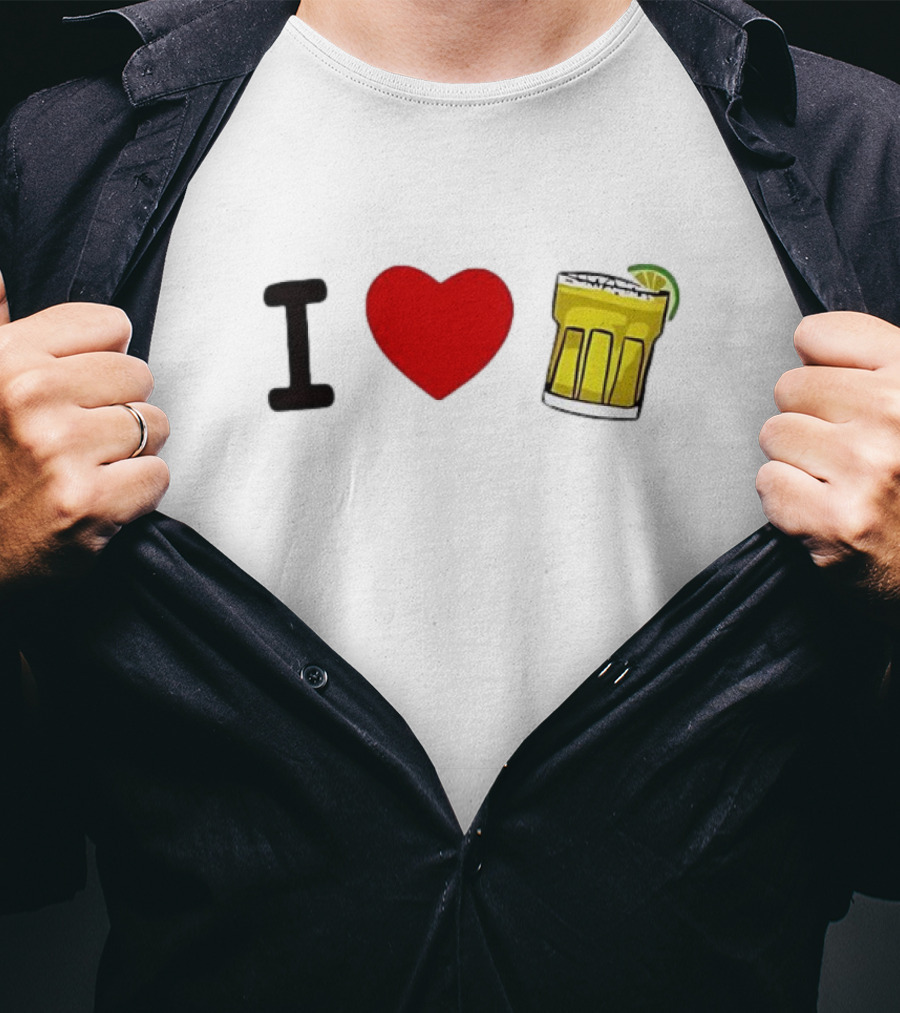 I Love Margarita Lime Cocktail T-Shirt