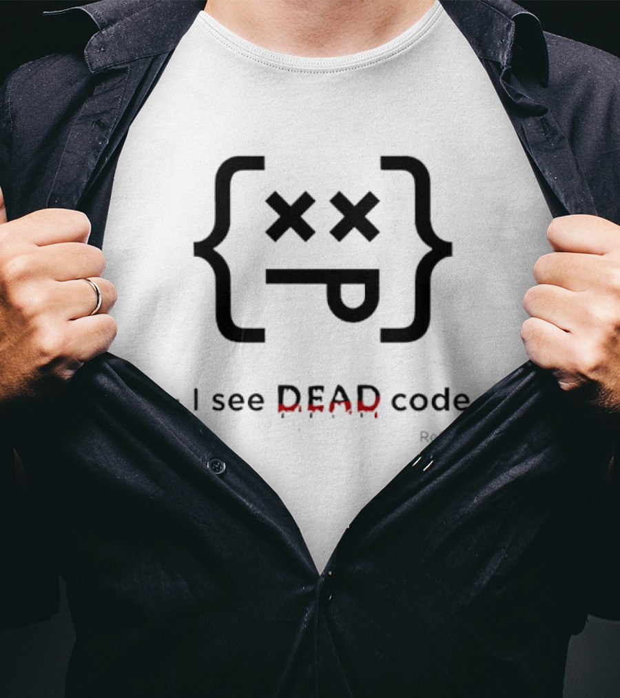 I See Dead Code Sense Programming Humor With Ghost Icon T-Shirt