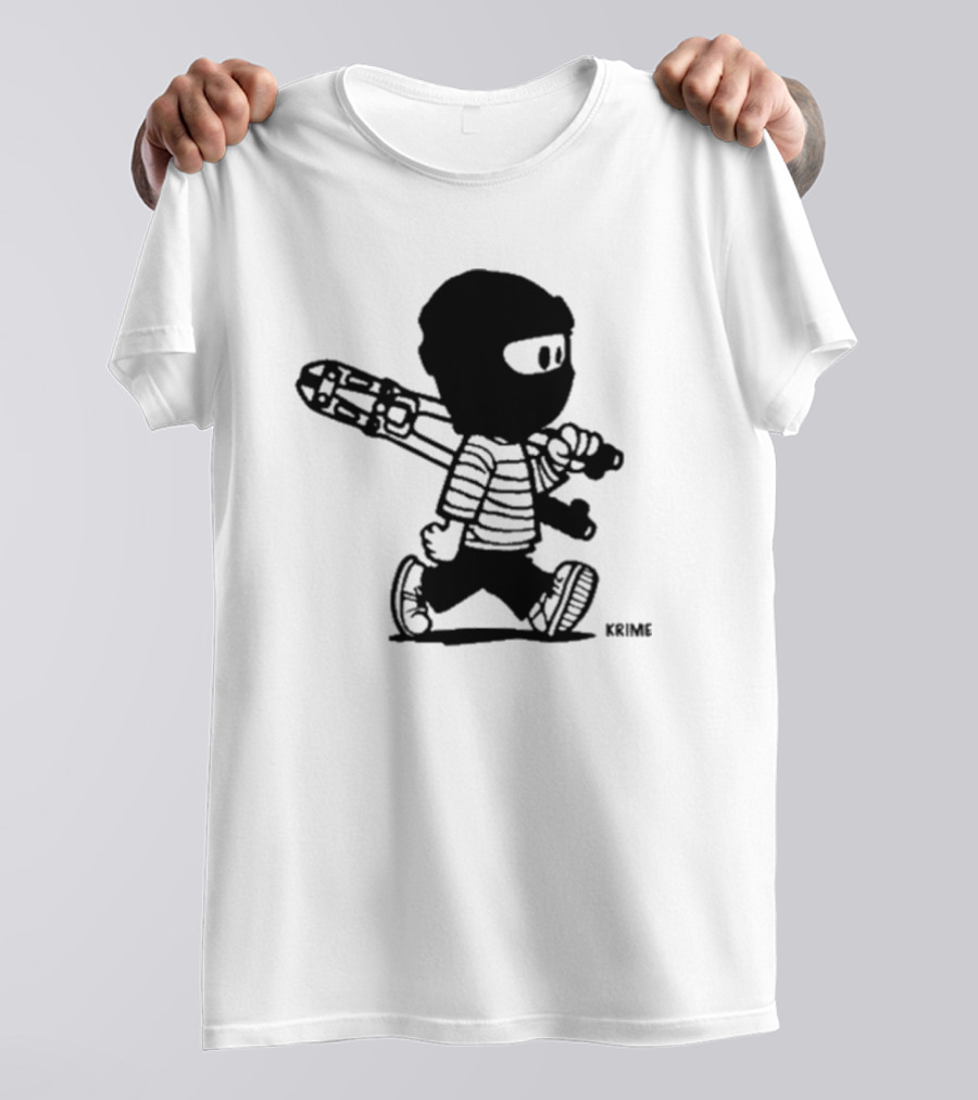 Krime Calvin Graffiti Comic Style Mischief Artwork T-Shirt
