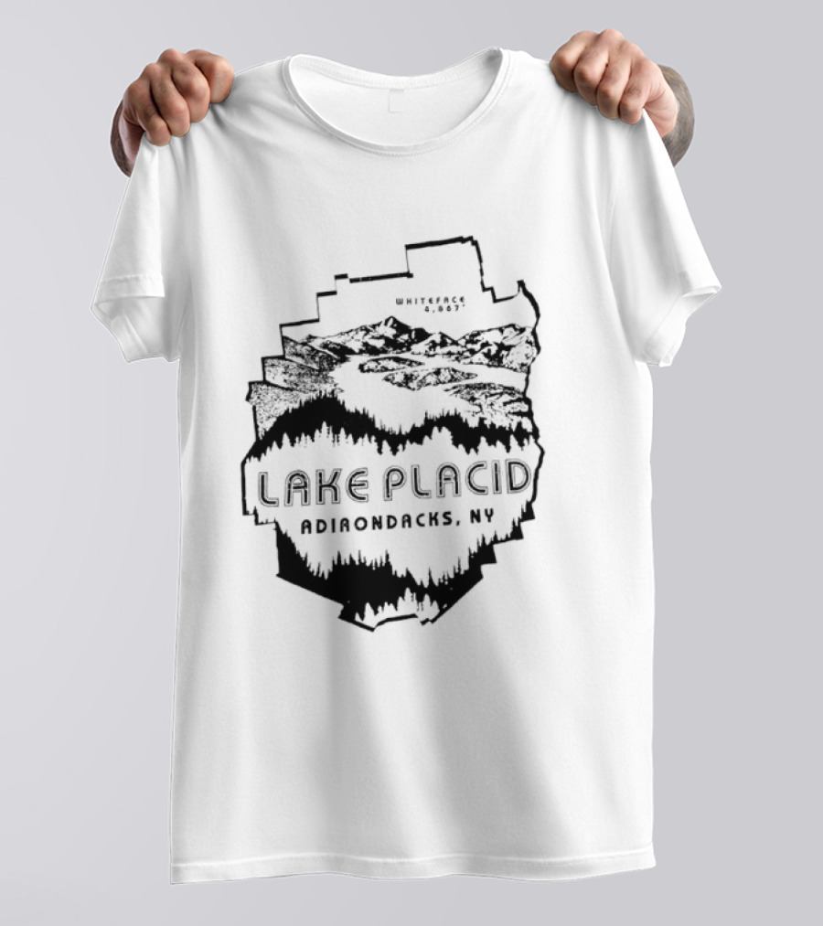 Lake Placid New York Adirondacks Hiking Forest Wilderness Exploration T-Shirt