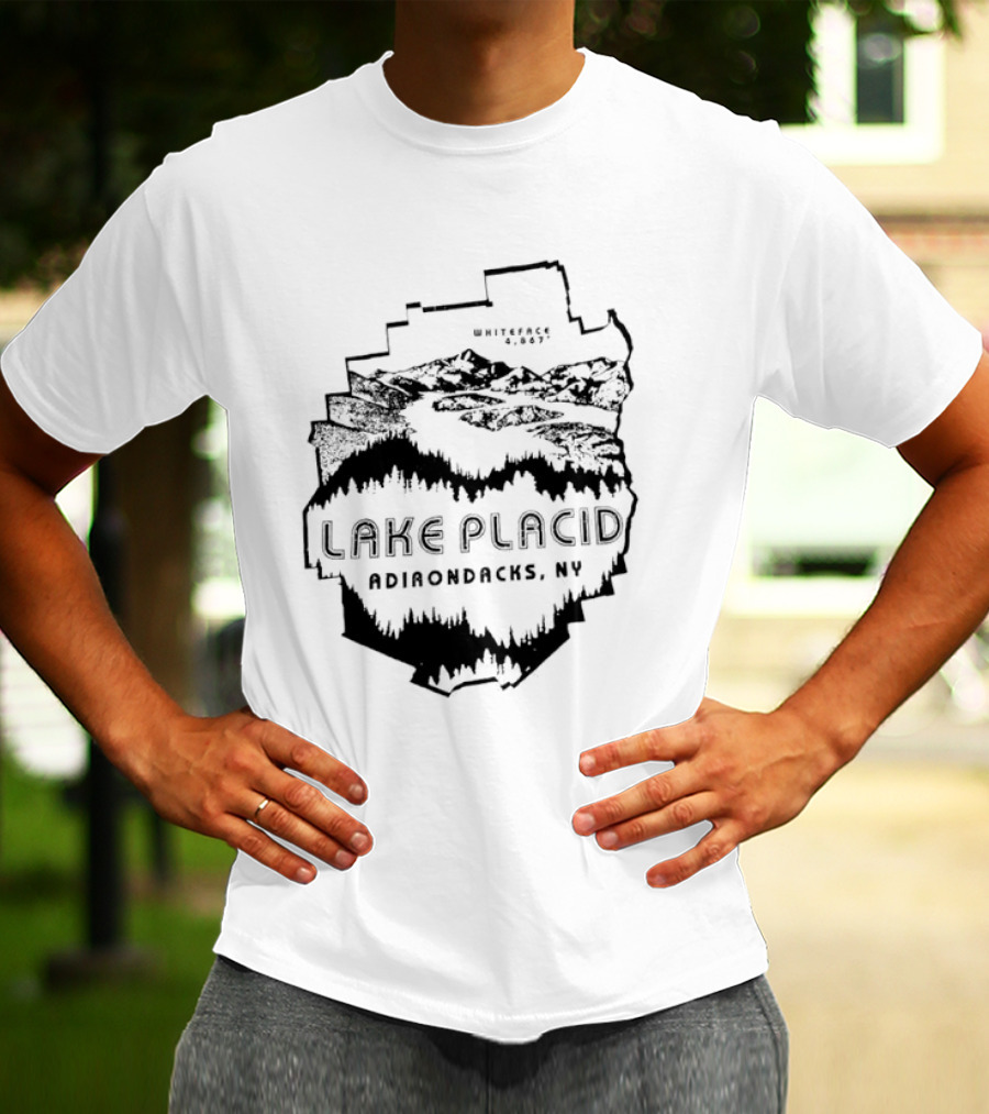 Lake Placid New York Adirondacks Hiking Forest Wilderness Exploration T-Shirt