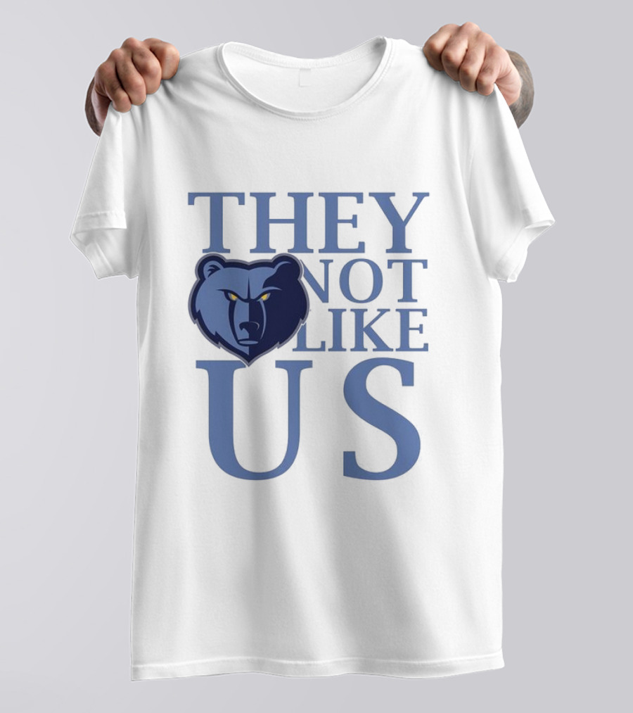 Memphis Grizzlies They Not Like Us Bear Head Emblem T-Shirt