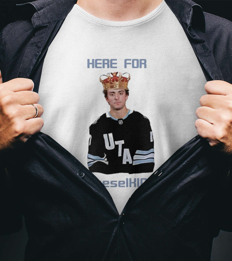 Here For Kesselking Crowned Hockey Player T-Shirt