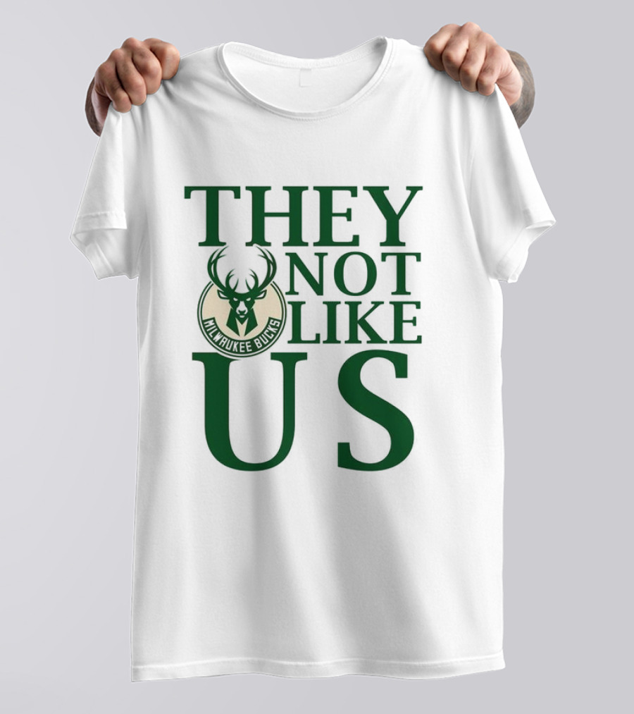 Milwaukee Bucks They Not Like Us Basketball Team Slogan T-Shirt