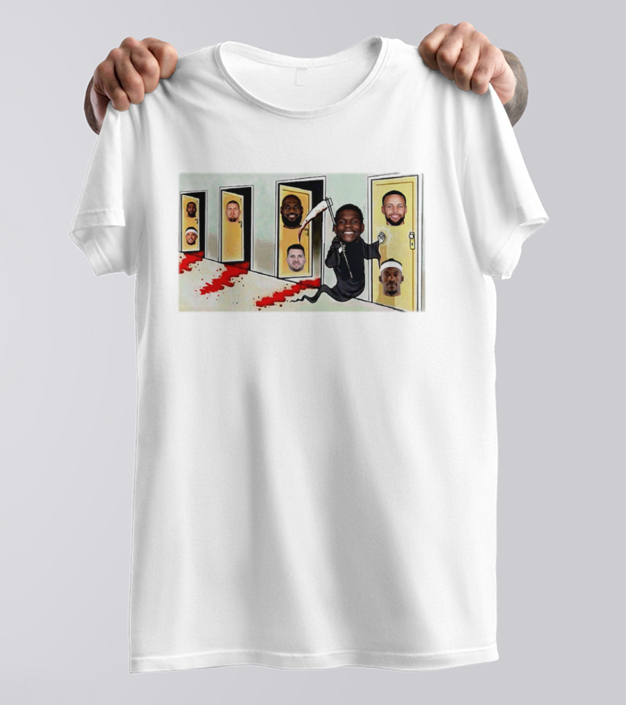 Minnesota Timberwolves Anthony Edwards Meme NBA Stars Grim Reaper Parody T-Shirt