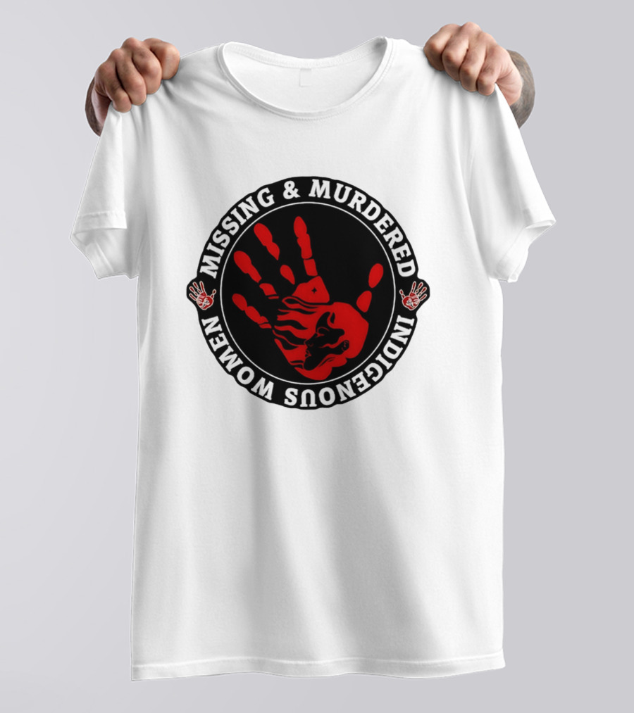 Missing Murdered Indigenous Women Red Handprint Symbol T-Shirt