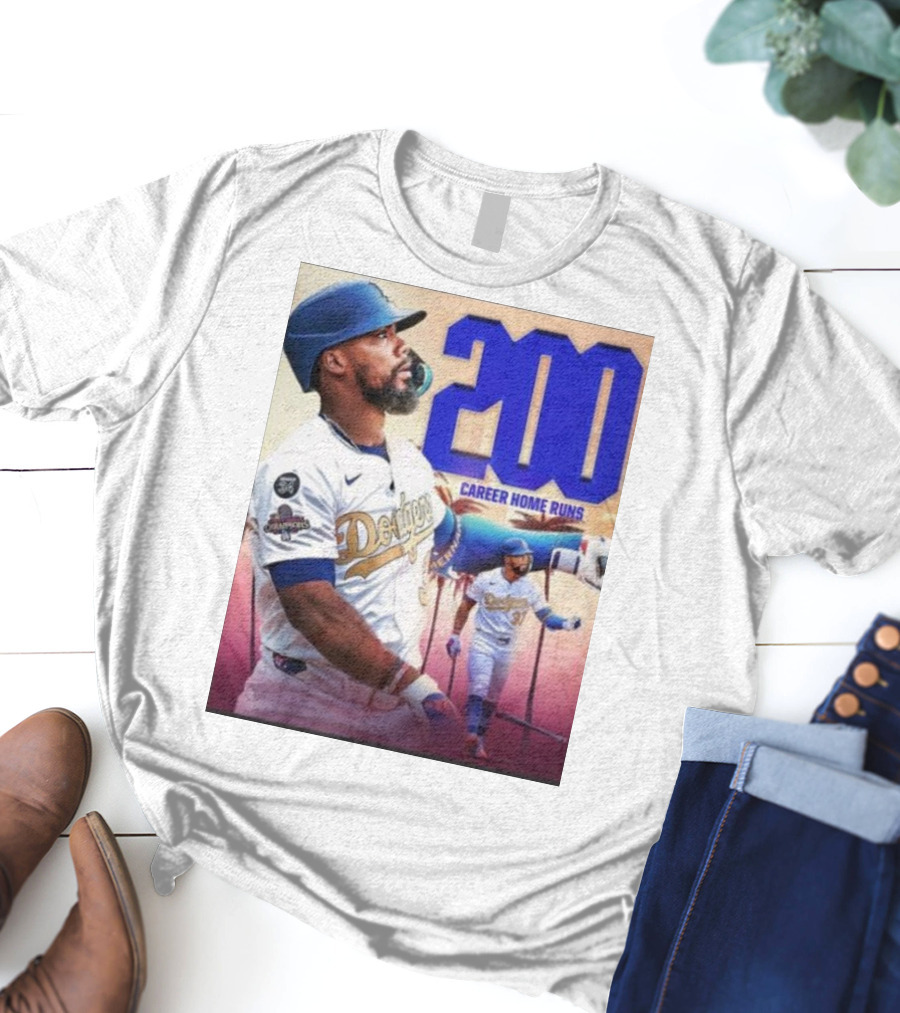 Los Angeles Dodgers Teoscar Hernandez 200 Career Home Runs Celebration T-Shirt