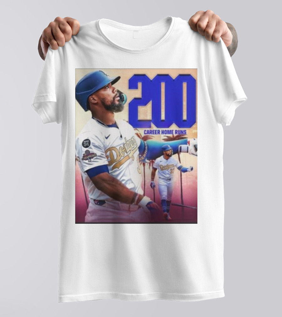 Los Angeles Dodgers Teoscar Hernandez 200 Career Home Runs Celebration T-Shirt