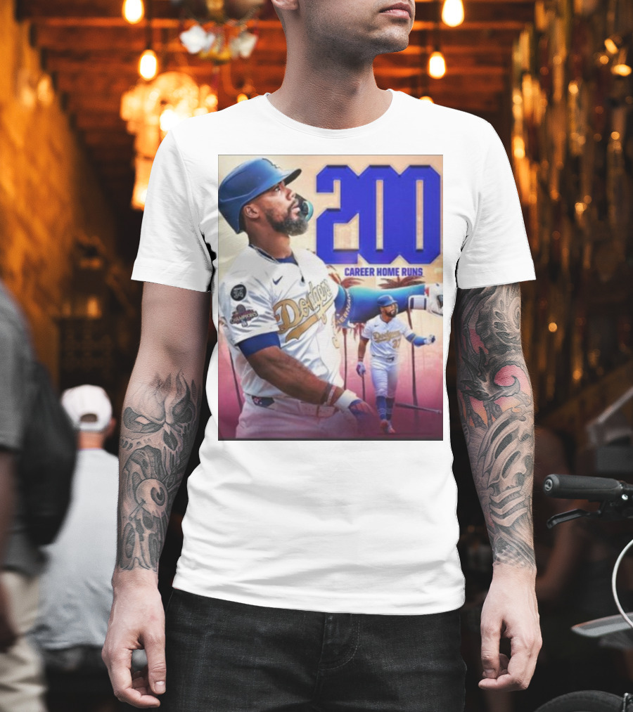 Los Angeles Dodgers Teoscar Hernandez 200 Career Home Runs Celebration T-Shirt