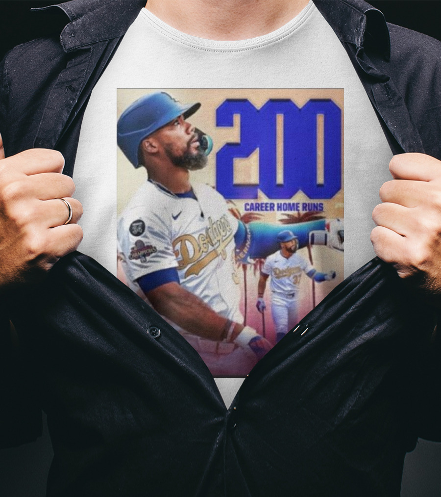 Los Angeles Dodgers Teoscar Hernandez 200 Career Home Runs Celebration T-Shirt