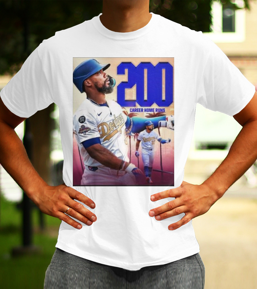 Los Angeles Dodgers Teoscar Hernandez 200 Career Home Runs Celebration T-Shirt