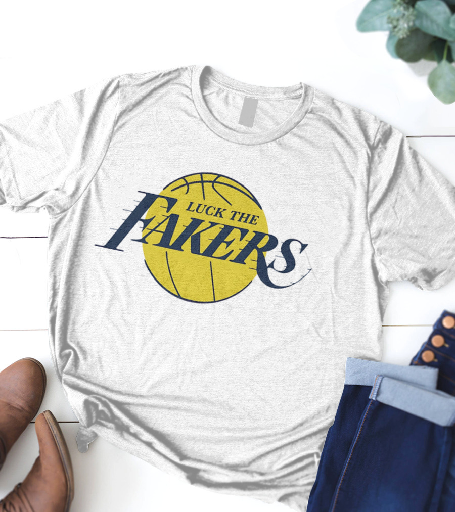 Luck The Fakers Los Angeles Basketball Parody T-Shirt