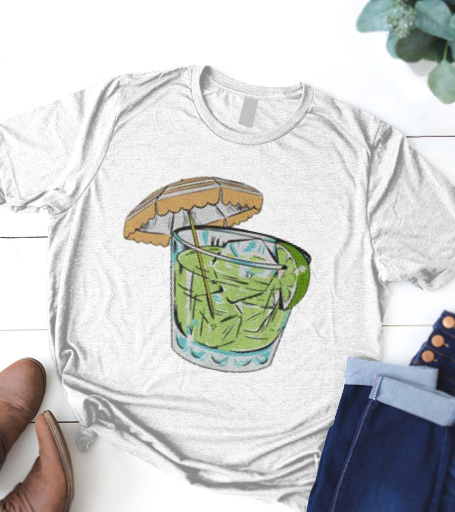 Margarita 818 Tequila Tropical Drink Umbrella Lime T-Shirt