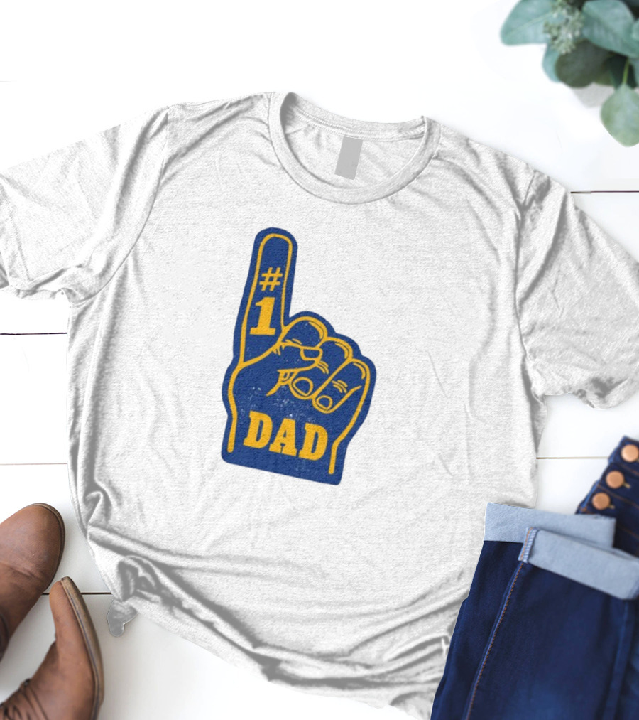 #1 Dad Foam Finger Sports Fan Tribute T-Shirt
