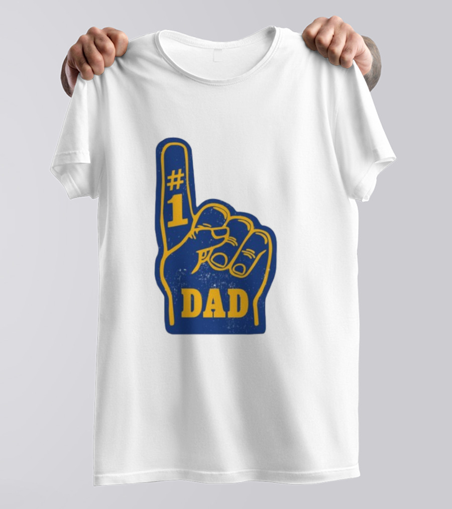 #1 Dad Foam Finger Sports Fan Tribute T-Shirt