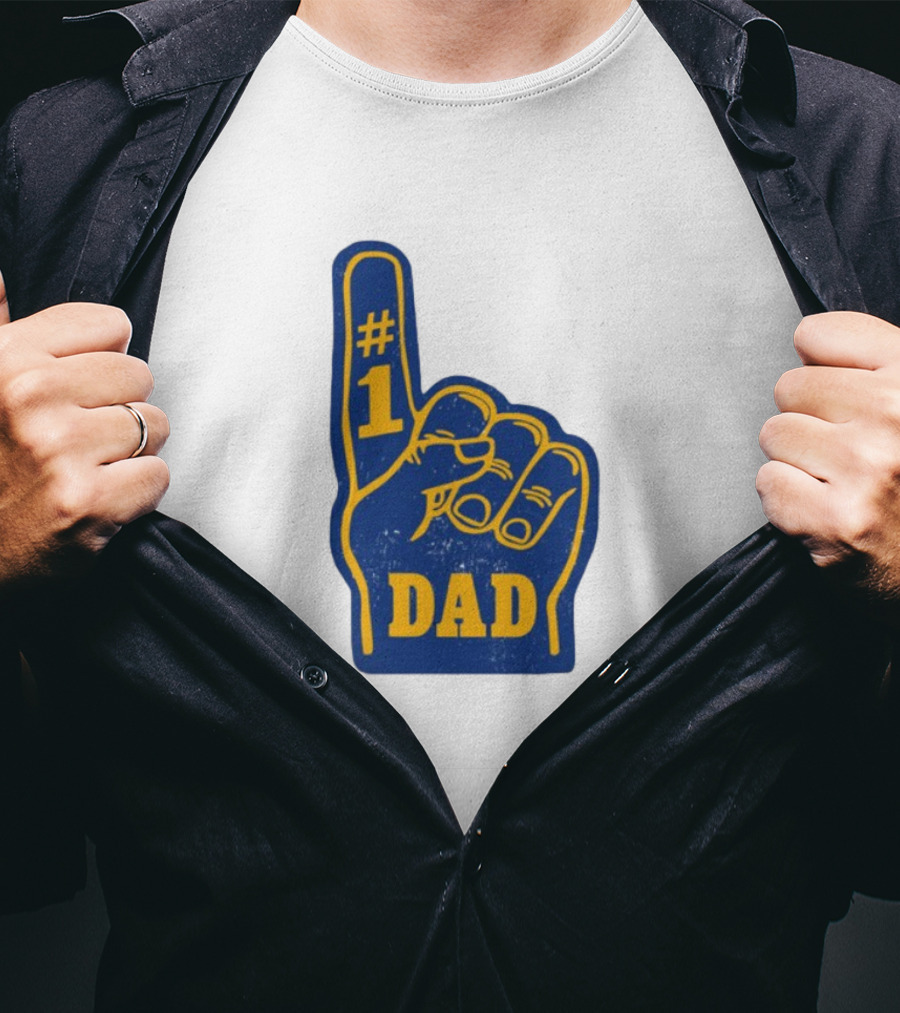 #1 Dad Foam Finger Sports Fan Tribute T-Shirt
