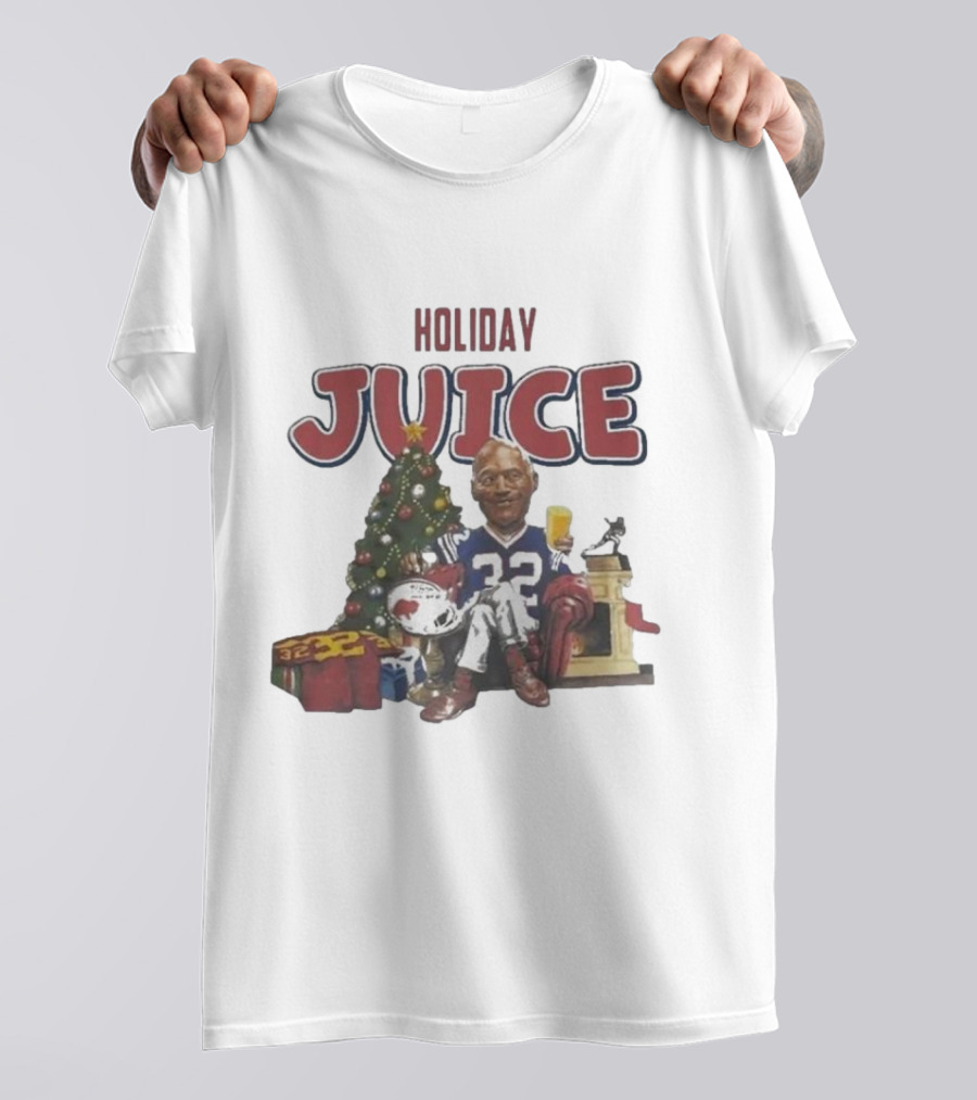 Holiday Juice 32 Christmas Football Theme T-Shirt