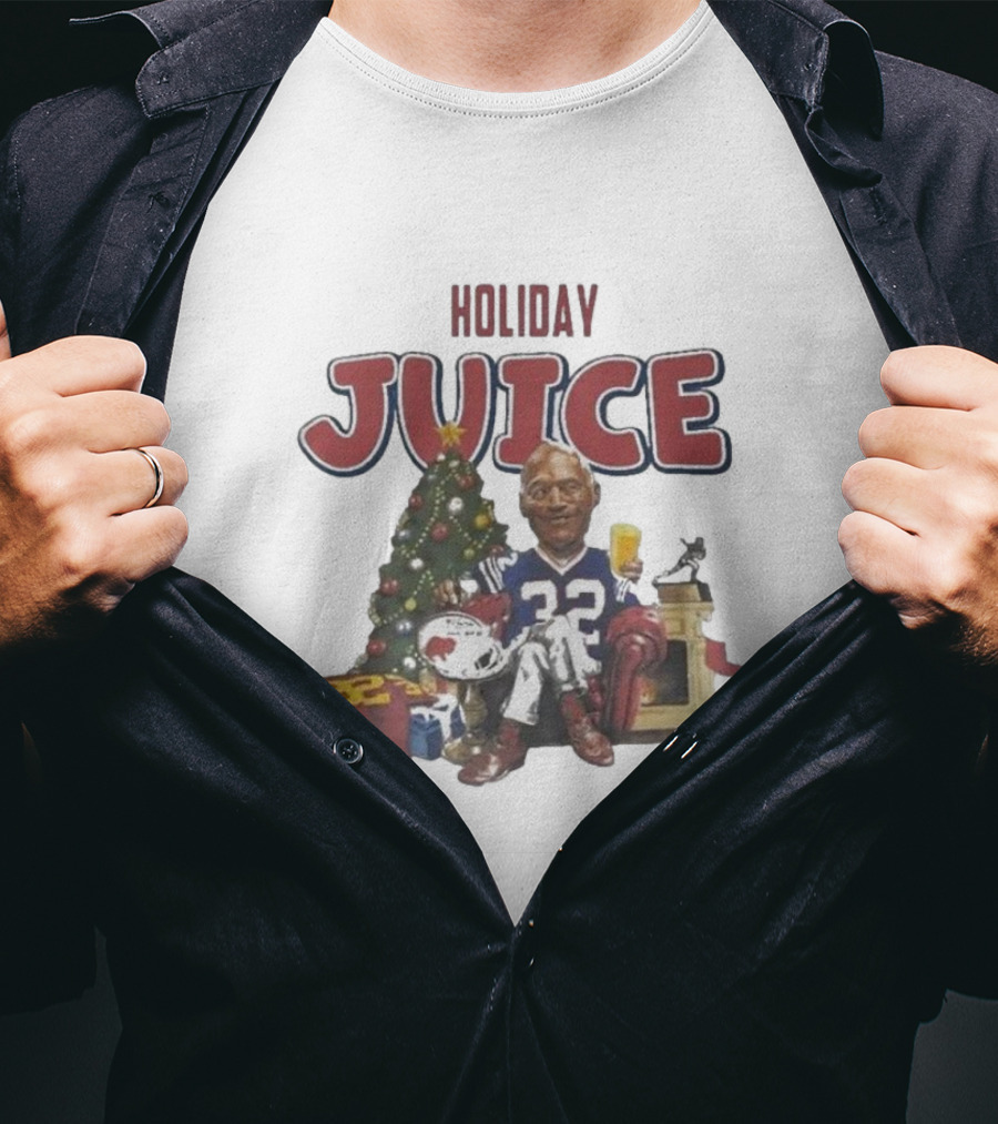 Holiday Juice 32 Christmas Football Theme T-Shirt
