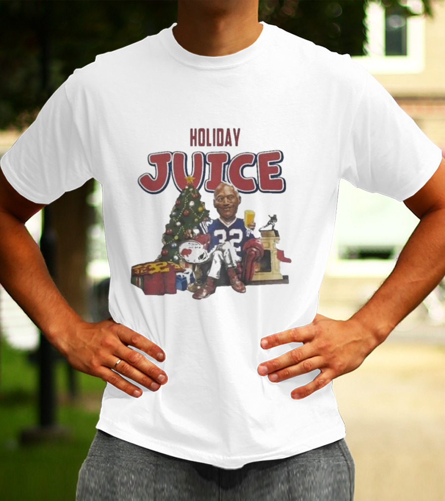 Holiday Juice 32 Christmas Football Theme T-Shirt
