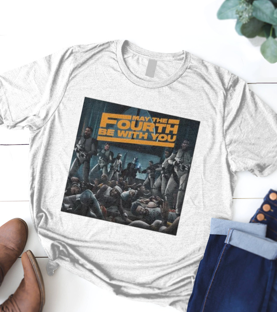 May The Fourth Be With You Basketball Players And Stormtroopers Scene T-Shirt