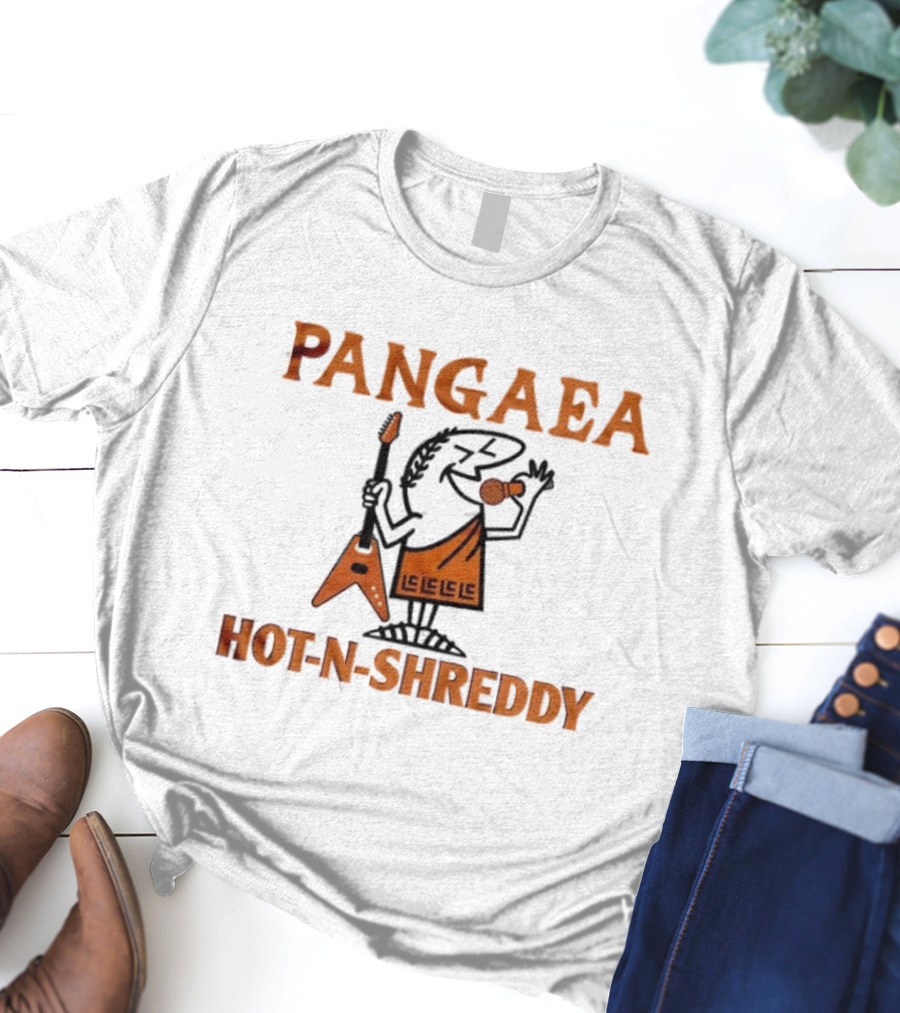 Pangaea Hot N Shreddy Guitarist Icon With Microphone T-Shirt