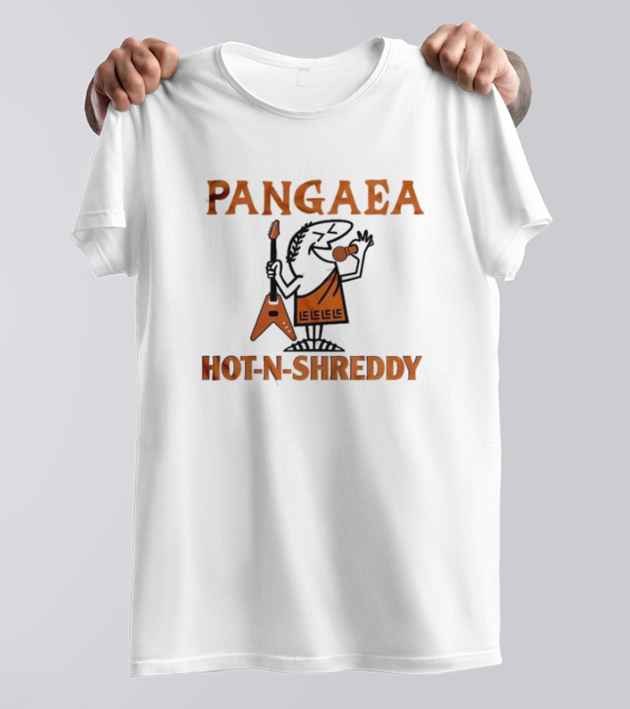 Pangaea Hot N Shreddy Guitarist Icon With Microphone T-Shirt