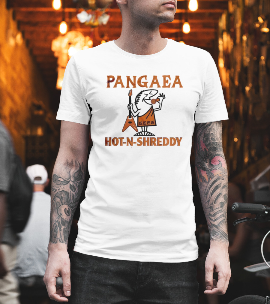 Pangaea Hot N Shreddy Guitarist Icon With Microphone T-Shirt