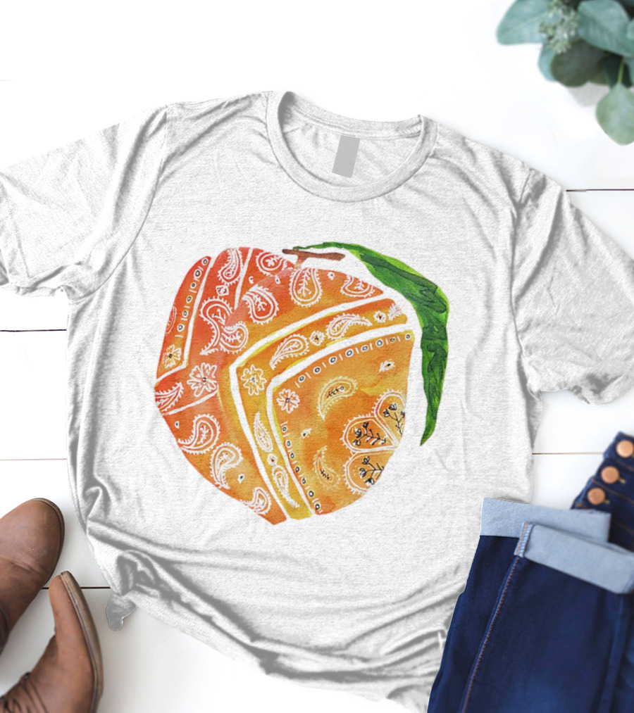 Peach Paisley Pattern Please T-Shirt