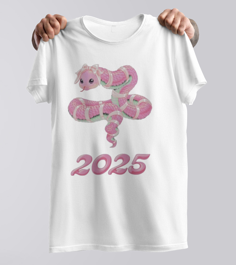 Peggy Goods Cute Pink Snake 2025 T-Shirt