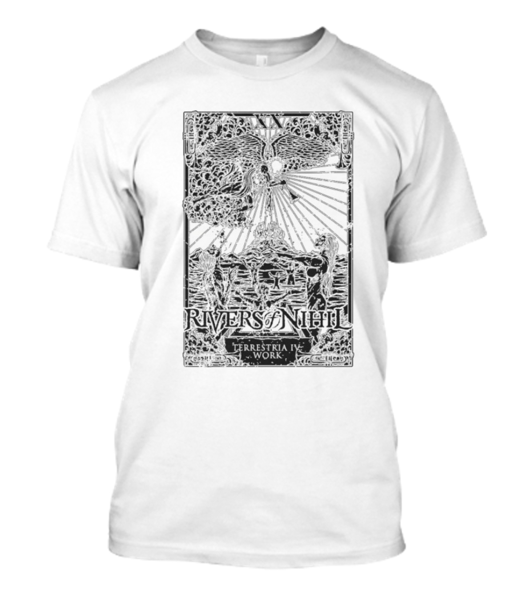 Rivers Of Nihil Terrestria IV Work Celestial Figure And Cosmic Imagery T-Shirt