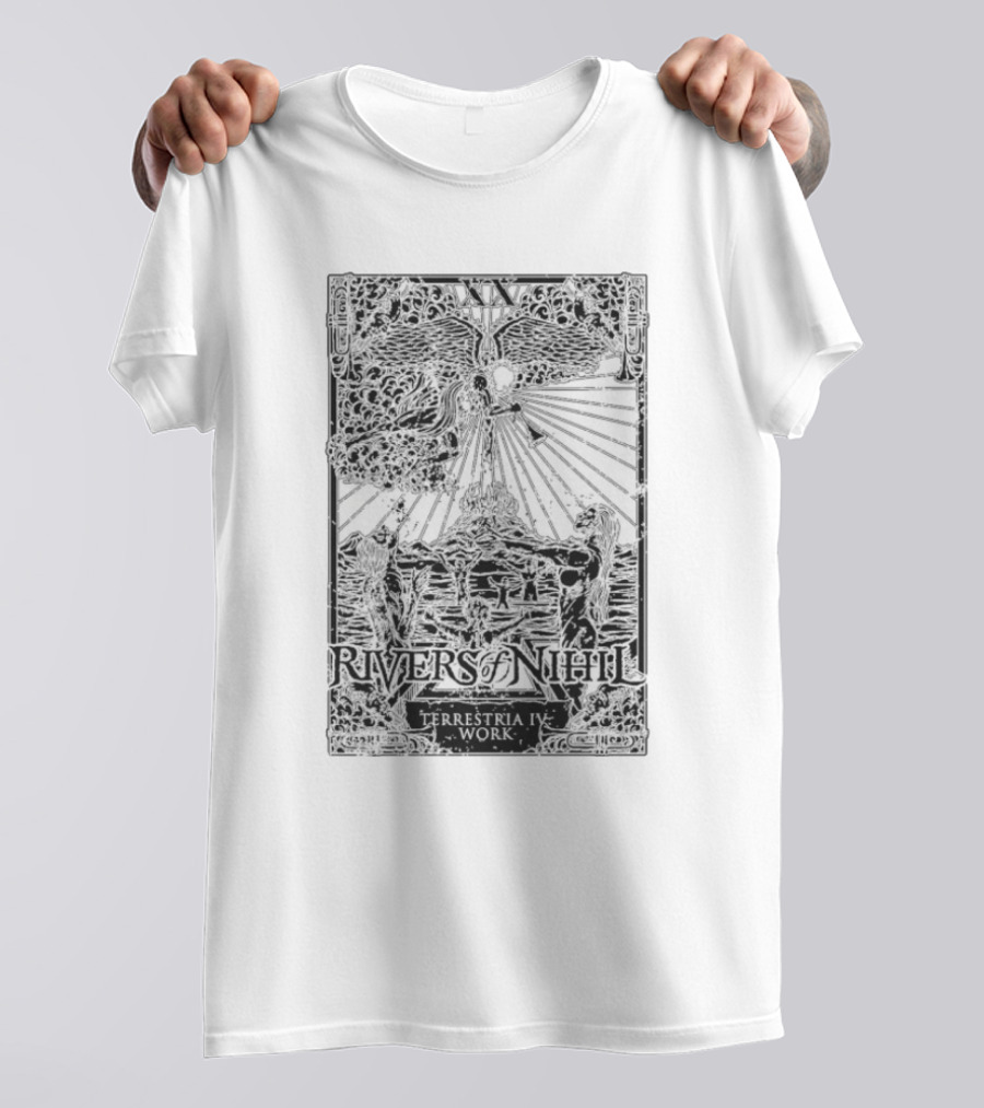 Rivers Of Nihil Terrestria IV Work Celestial Figure And Cosmic Imagery T-Shirt