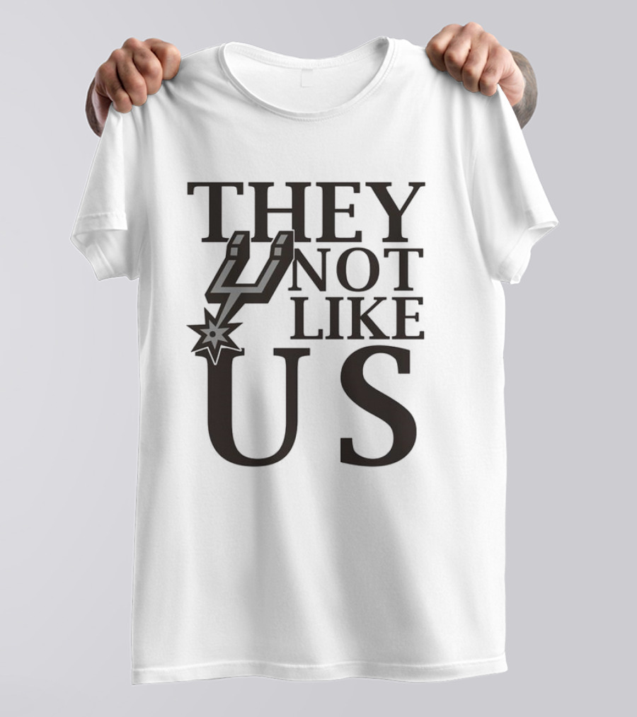 San Antonio Spurs They Not Like Us With Iconic Spur Symbol T-Shirt