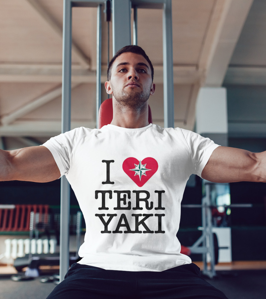 Seattle Mariners I Love Teriyaki Heart Mariners Symbol T-Shirt