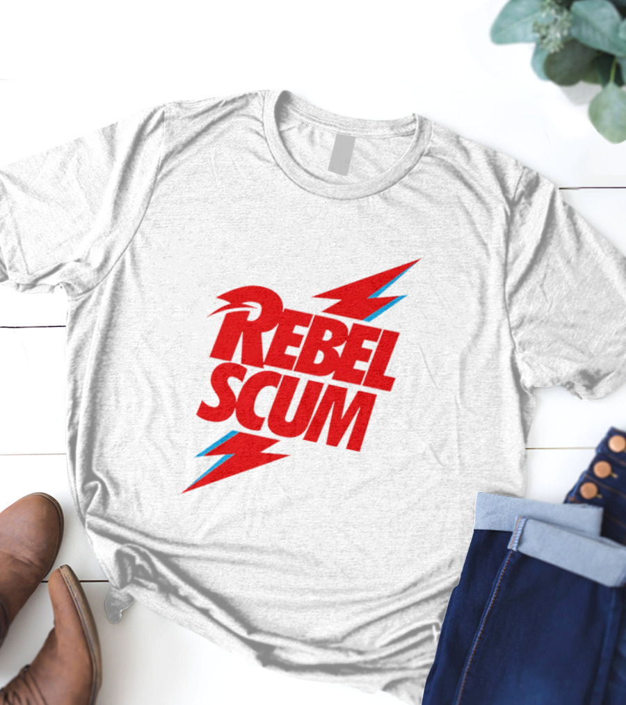 Rebel Scum Red Bold Lightning Letters T-Shirt