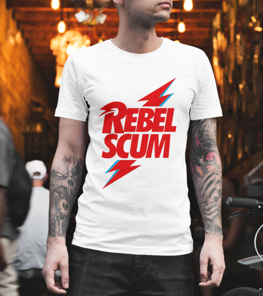 Rebel Scum Red Bold Lightning Letters T-Shirt