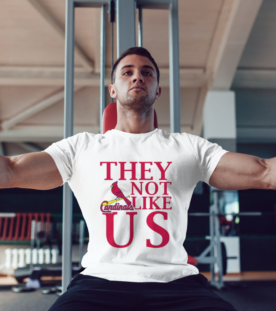 St. Louis Cardinals They Not Like Us Bird On Bat T-Shirt