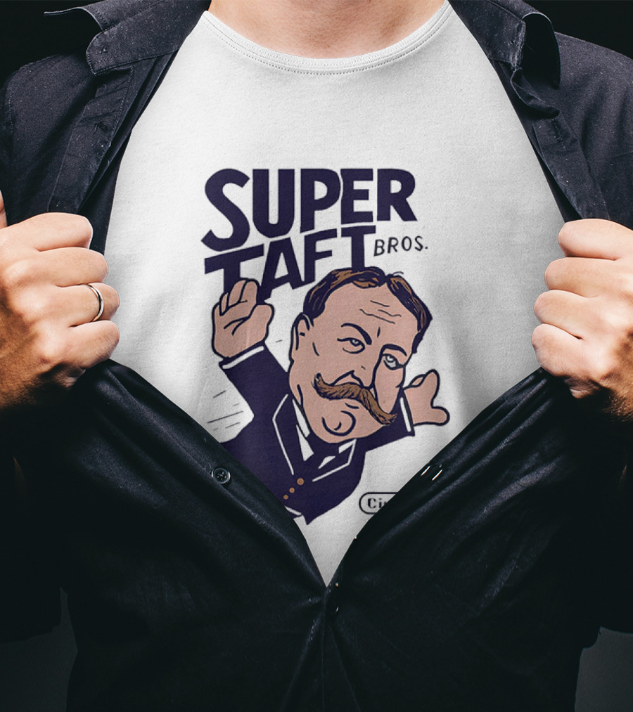 Super Taft Bros Cincinnati Caricature Parody William Howard Taft T-Shirt