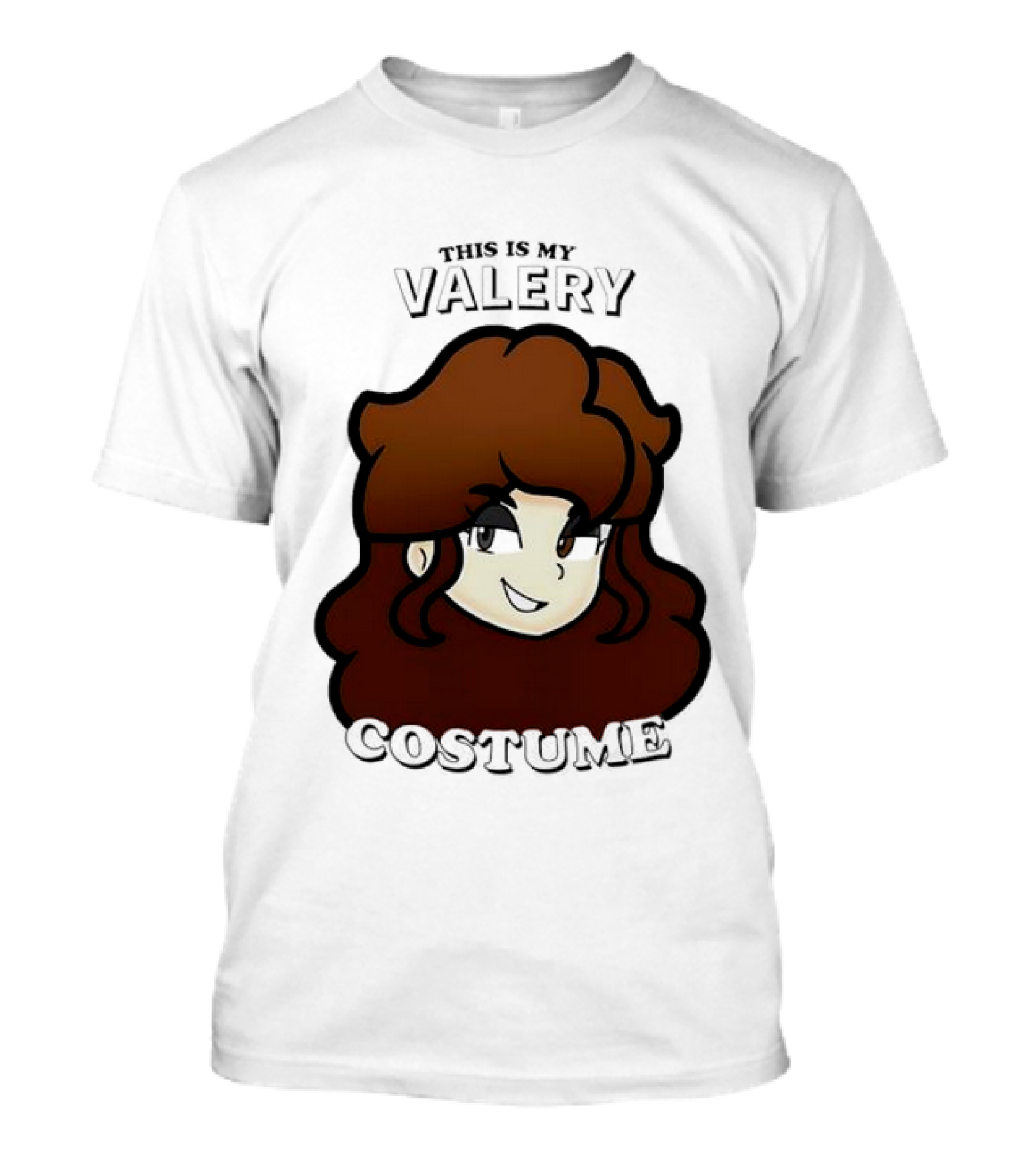 This Is My Valery Costume Cartoon Character Face T-Shirt
