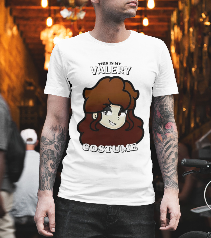 This Is My Valery Costume Cartoon Character Face T-Shirt