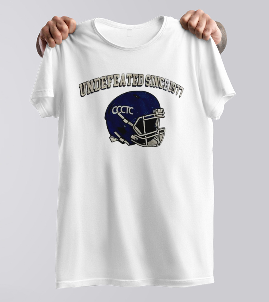 Undefeated Since 1977 CCCTC Football Helmet T-Shirt
