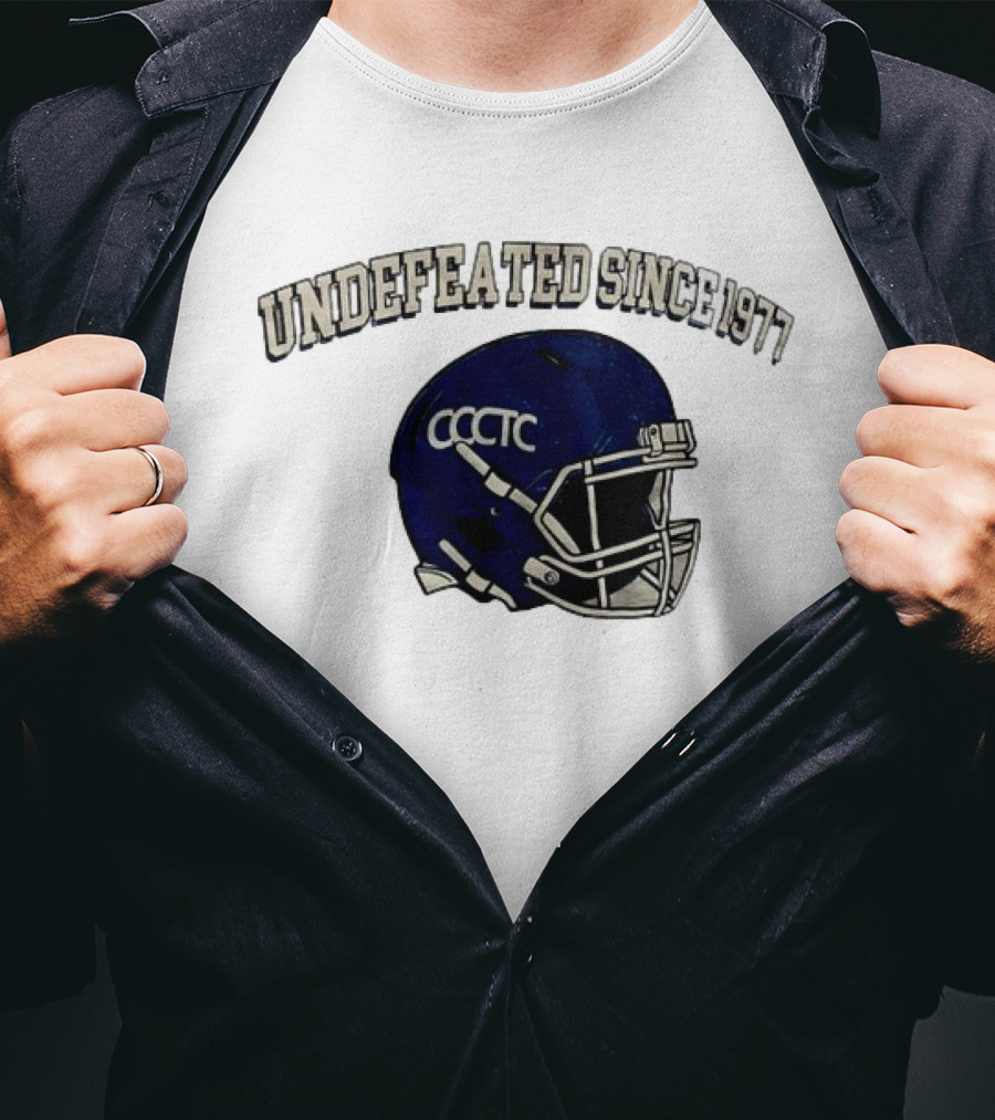 Undefeated Since 1977 CCCTC Football Helmet T-Shirt