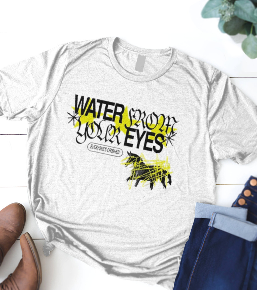 Water From Your Eyes Everyone’s Crushed Distorted Yellow Stars And Scribbles T-Shirt