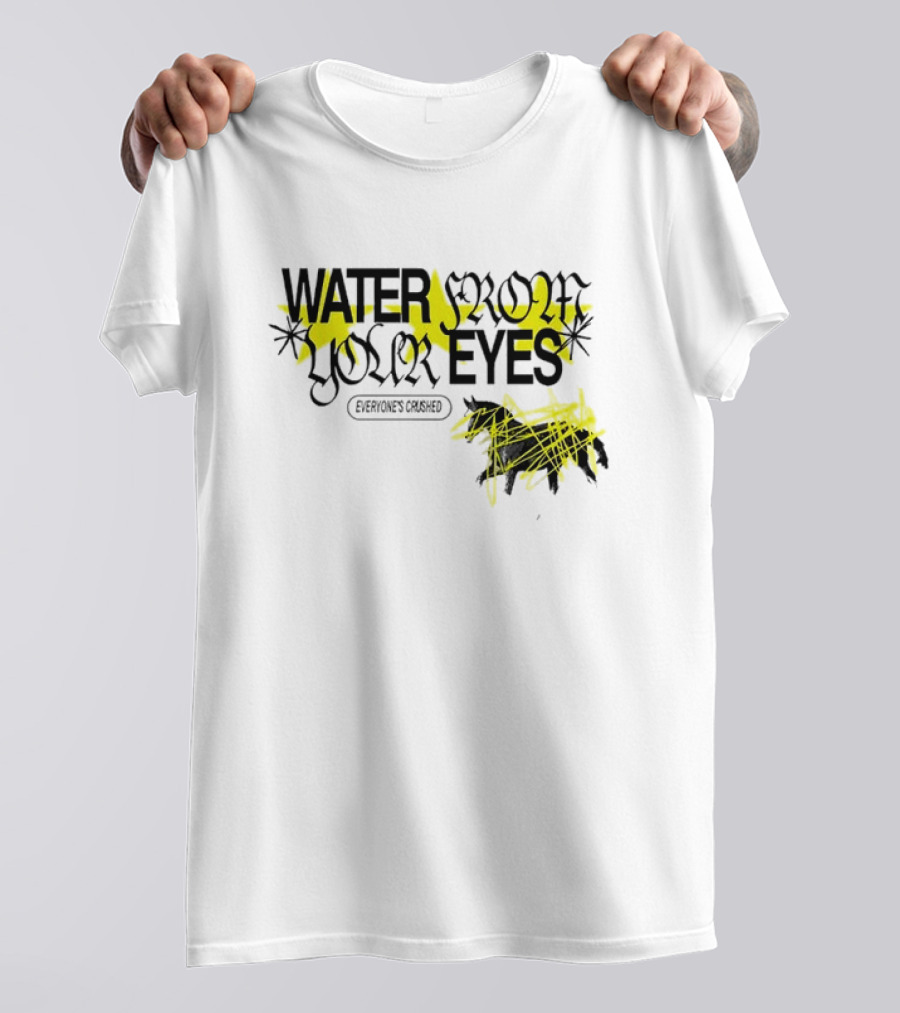 Water From Your Eyes Everyone’s Crushed Distorted Yellow Stars And Scribbles T-Shirt