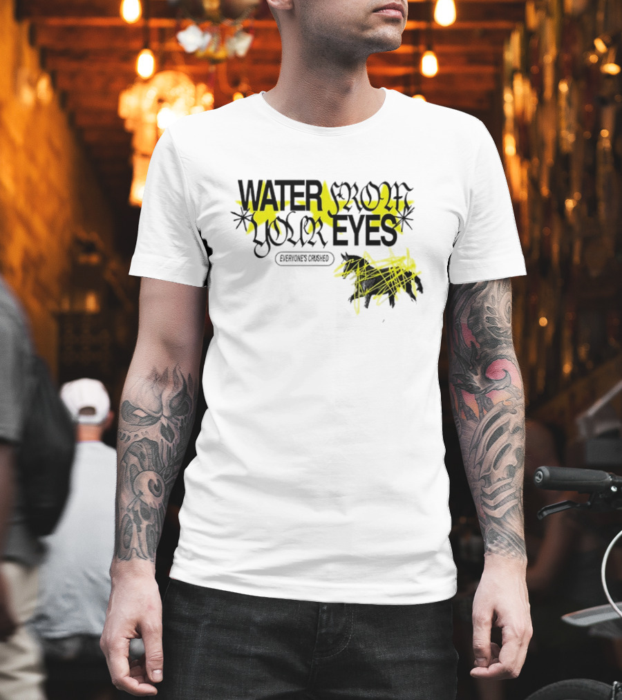 Water From Your Eyes Everyone’s Crushed Distorted Yellow Stars And Scribbles T-Shirt