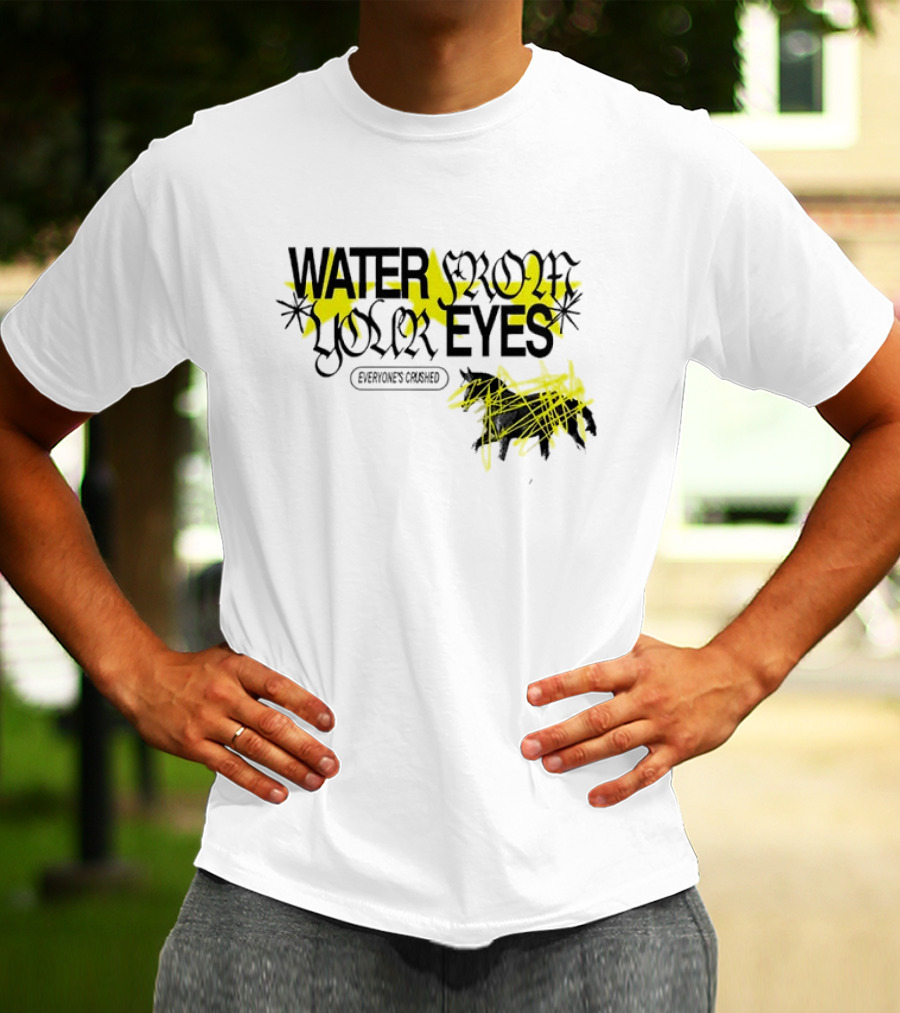 Water From Your Eyes Everyone’s Crushed Distorted Yellow Stars And Scribbles T-Shirt