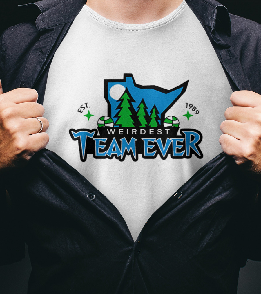 Weirdest Team Ever Forest Trees Established 1989 T-Shirt